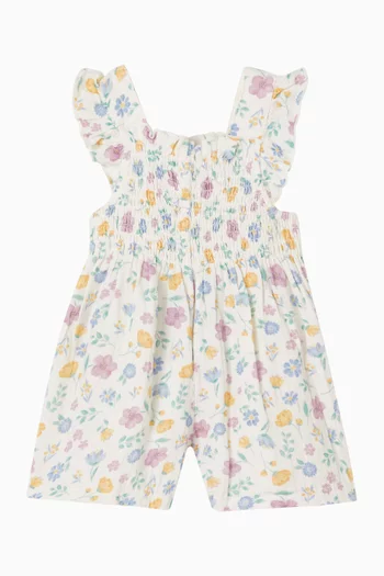 Sofia Shirred Jumpsuit in Organic Cotton