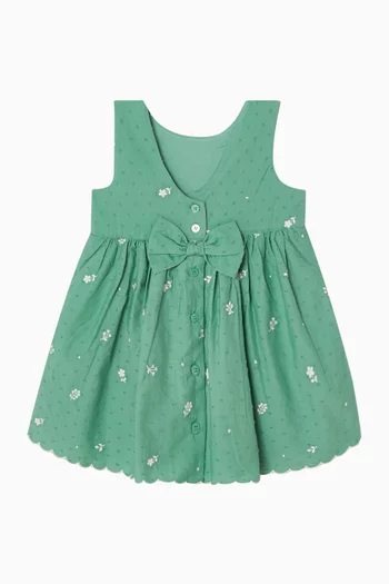 Festive Embroidered Dress in Organic Cotton