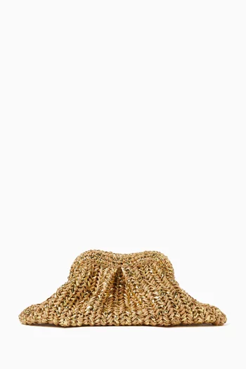 Aura Clutch in Raffia
