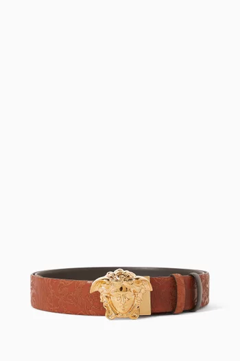 La Medusa Reversible Belt in Leather