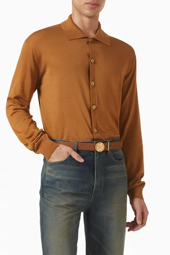 حزام بحلية ميدوسا بيغي جلد عجل