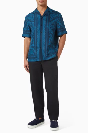 Barocco-print Shirt in Silk-twill