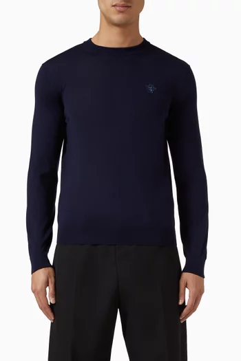 سترة منسوجة من مزيج صوف