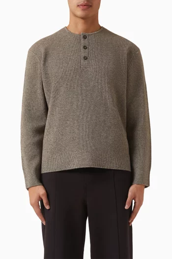 Henley Sweater in Knit