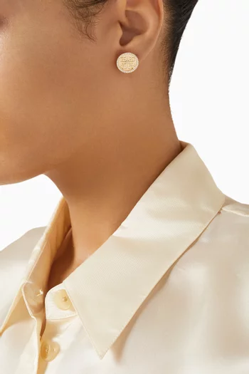 أقراط لايس أوريا مرصعة بالماس ذهب عيار 18