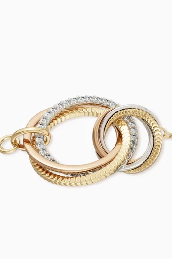 Revolve Trio Diamond Bracelet in 18kt Gold