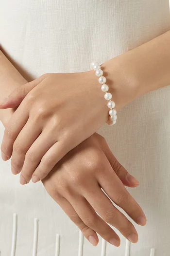 Kiku Pearl Bracelet in 18kt Gold