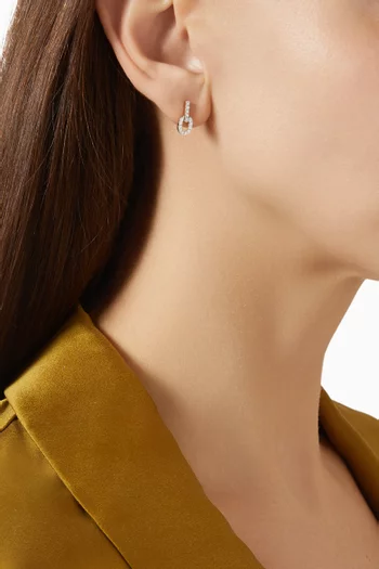 أقراط يوث لينك مرصعة بالماس ذهب أصفر عيار ‏18‏