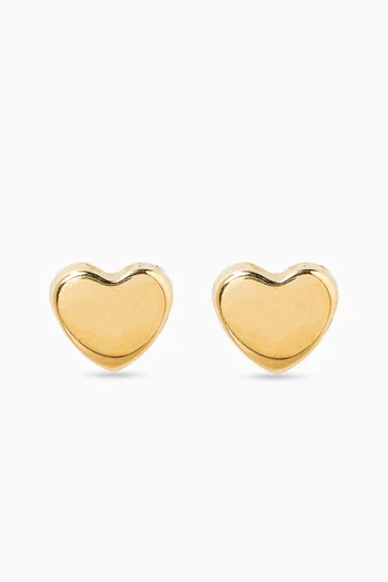 أقراط آرا بتصميم قلب ذهب ‏أصفر عيار 18