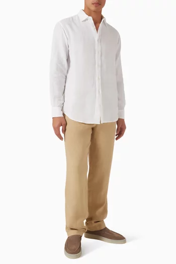 Abaco Plain Shirt in Linen