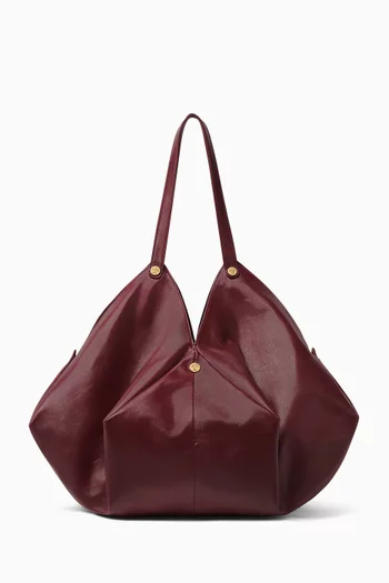 حقيبة كتف بروتيا كبيرة جلد بلونجيه