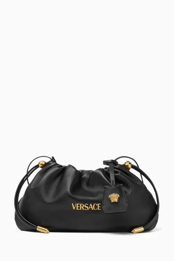 حقيبة كروس ميني بشارة الماركة جلد نابا