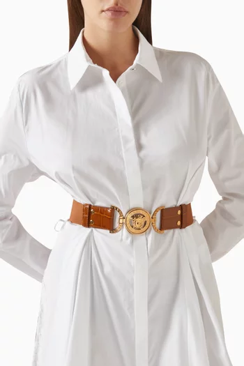 Medusa '95 Belt in Croc-embossed Leather