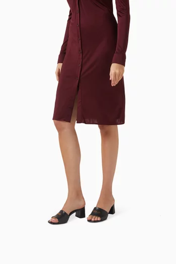 Logo 55 Mules in Leather