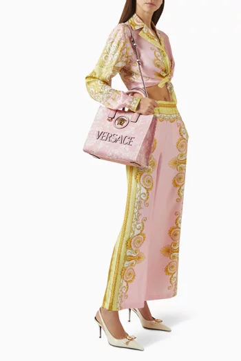 حقيبة يد لا ميدوسا صغيرة قنب بنقشة باروكية