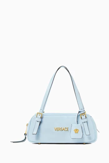 حقيبة بولينغ بشارة شعار الماركة جلد نابا