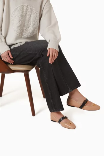 La Medusa Ballerinas in Leather