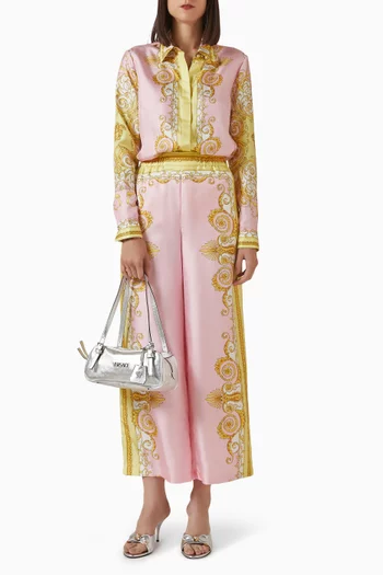 قميص بنقشة باروكية فولار حرير وتويل