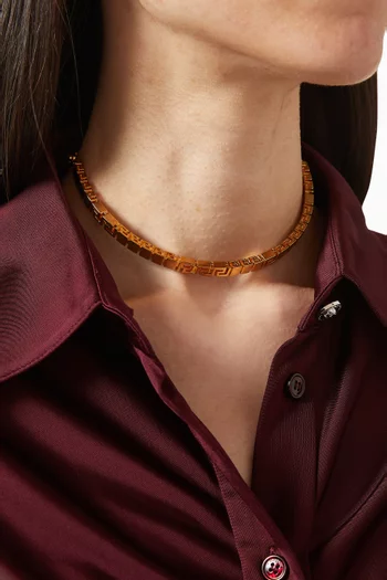 قلادة رقبة بنقشة غريكا نحاس