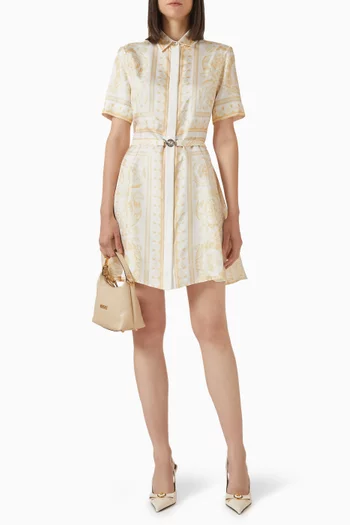 Barocco 92' Dress in Silk-twill