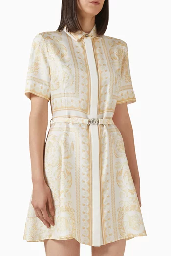 Barocco 92' Dress in Silk-twill