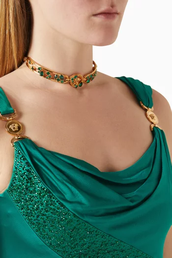 قلادة رقبة ميدوسا 95 مرصعة بكريستال