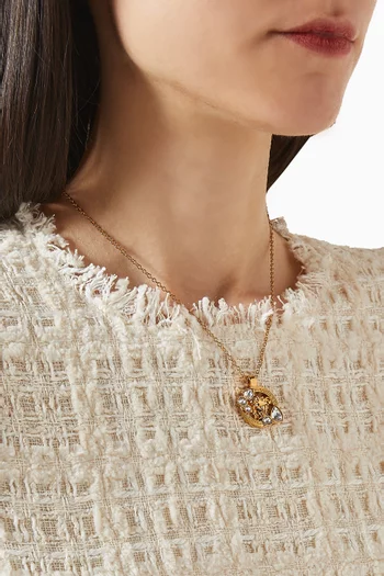 La Medusa Crystal Necklace in Metal