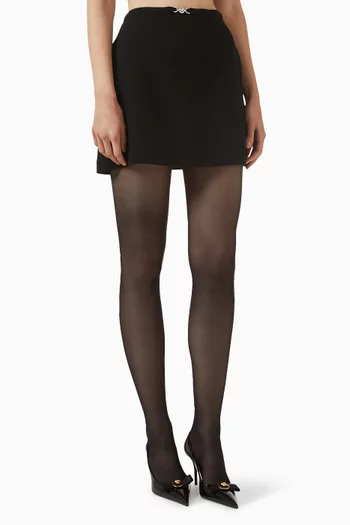 تنورة قصيرة صوف وكريب