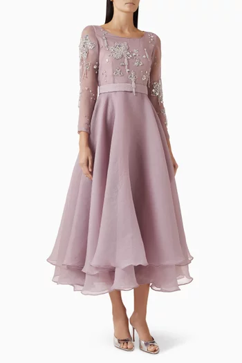 Crystal-embellished Dress in Organza