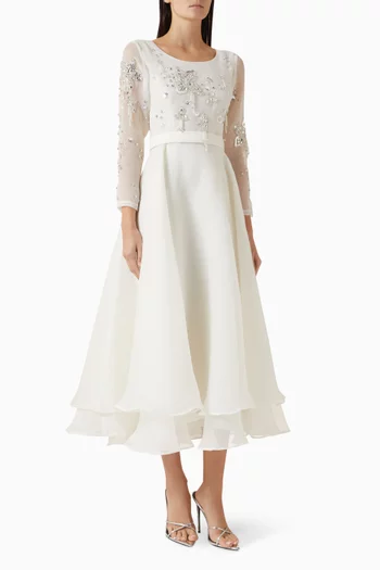 Crystal-embellished Dress in Organza
