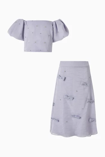Off-Shoulder Top & Skirt Set