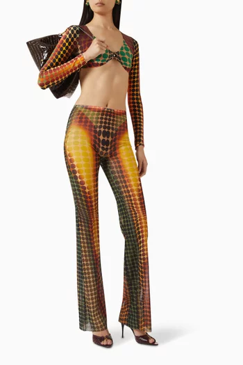 Re-edition Flared Pants in Mesh