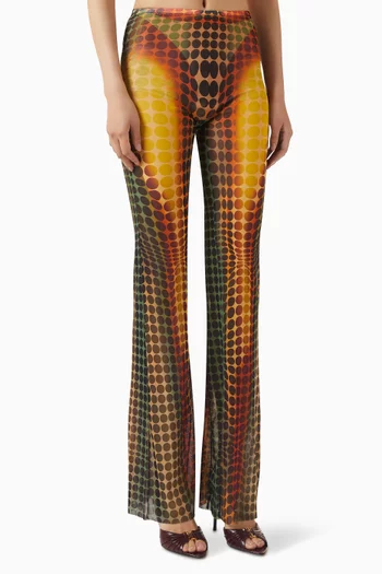 Re-edition Flared Pants in Mesh