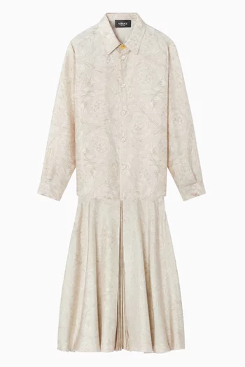 قميص بنقشة باروكو حرير تويل