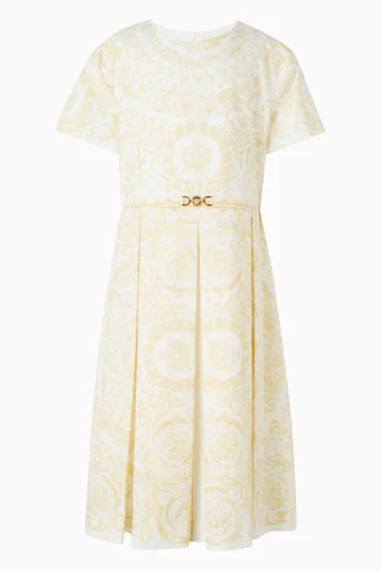 Barocco-print Maxi Dress in Cotton-poplin