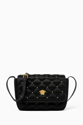 Medusa Crossbody Bag in Quilted Satin