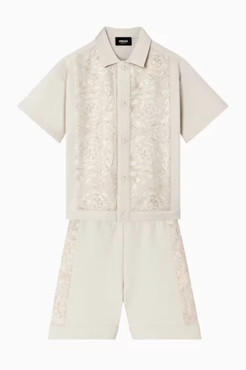 Barocco Milano-stitch Shirt in Viscose-blend