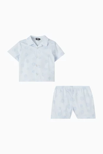 طقم قميص وبنطال بشعار ميدوسا