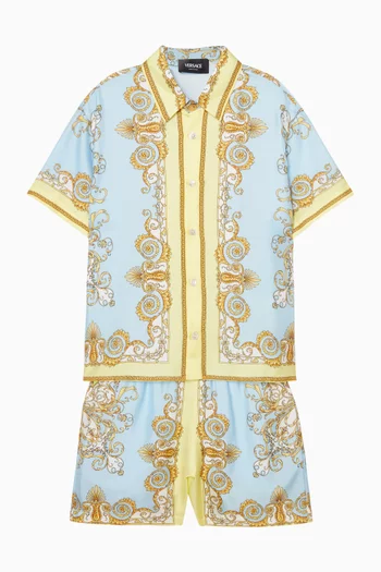 Barocco-print Shirt in Silk