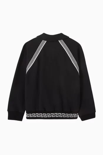 Medusa Embroidered Jacket in Cotton-fleece