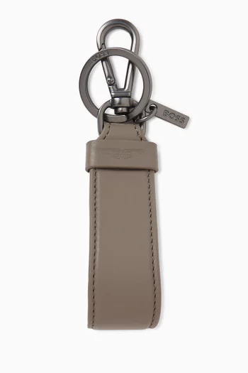 x Aston Martin Key Ring in Leather