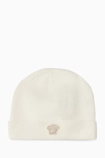 Medusa Patch Beanie in Cotton-knit