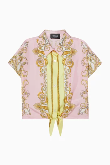 Barocco-print Shirt in Silk-twill