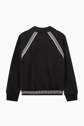 Medusa Embroidered Jacket in Cotton-fleece