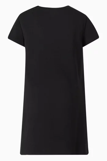 فستان جيرسيه مزين بطبعة