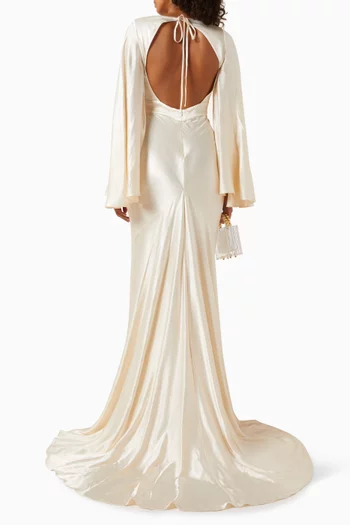 فستان لا لون بظهر مكشوف