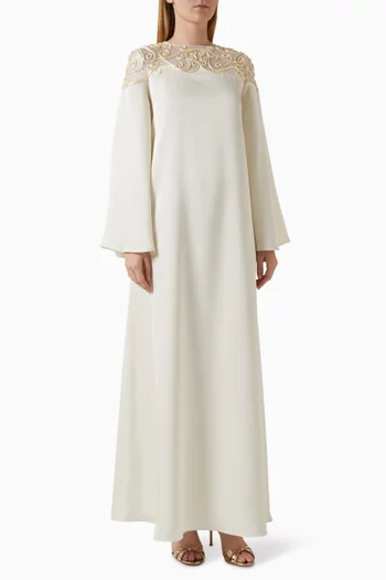 Embroidered Yoke Kaftan
