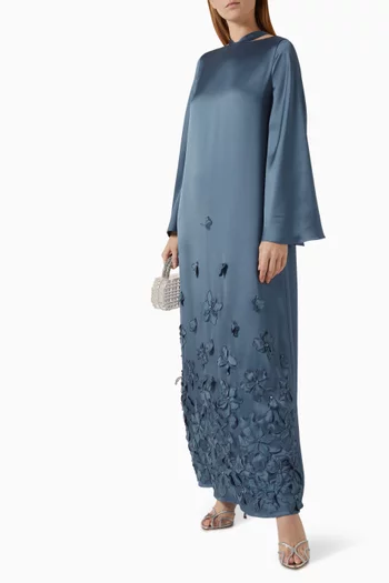 3D Floral Appliqué Kaftan