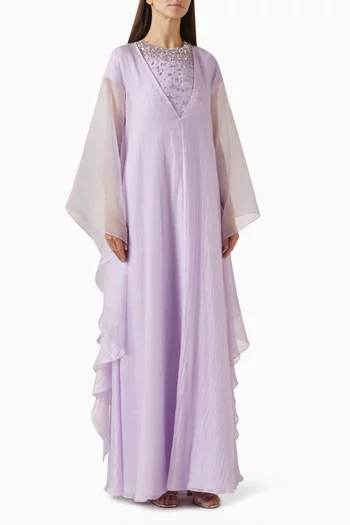 قفطان بدرابيه مطرز بالخرز