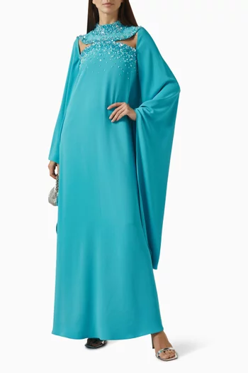 Embellished-trim Kaftan
